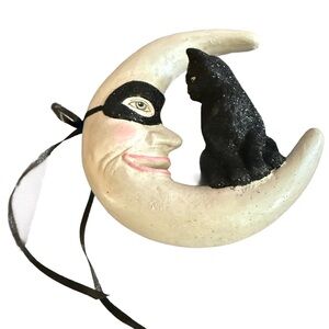 Bethany Lowe “Hallow's Eve Cat on Moon” Halloween